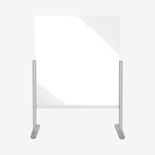 Bi-Office Desk Protective Divider Screen Glass 650x850mm Clear DSP693041 73760BS