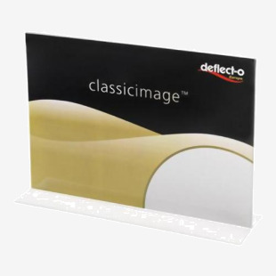 Deflecto A6 Landscape Stand Up Literature Display Sign Holder Crystal Clear - 684401 54130DF