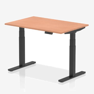 Dynamic Air 1200 x 800mm Height Adjustable Desk Beech Top Black Leg HA01185 64089DY