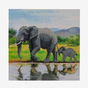 Crystal Art Elephant 18 x 18cm Card CCK-A51 10236CB