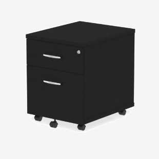 Dynamic Impulse 2 Drawer Mobile Pedestal Black I004298 25117DY