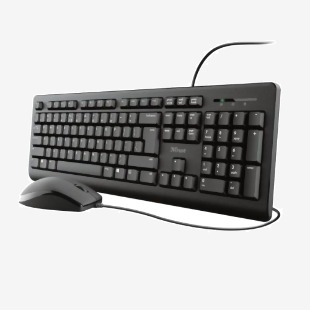 Trust TKM250 USB QWERTY Keyboard and Mouse 8TR23979