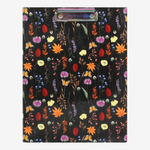 Pukka Pad Bloom A4 Padfolio Black Floral With Matching Refill Pad 9581-BLM 23990PK