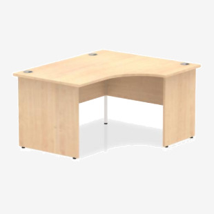 Dynamic Impulse 1400mm Right Crescent Desk Maple Top Panel End Leg I003874 24851DY