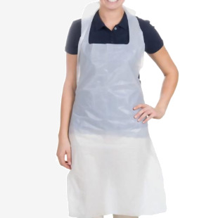 ValueX Disposable Aprons 16 Micron White Flat (Pack 100) - DAF100WH 24060EA