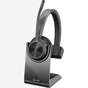 HP Poly Voyager 4310 UC USB-A Monaural Headset and BT700 USB-A Dongle with Charging Stand 8PO77Y92AA