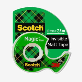 Scotch Magic Invisible Tape 19mm x 7.5m + Handheld Dispenser 7100086322 38928MM