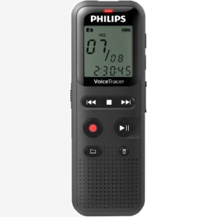 Philips Dictation DVT1160 VoiceTracer Audio Recorder 8GB Memory Black 8PHDVT1160