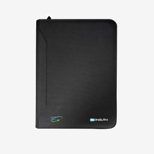 Monolith Blueline Zipped with Ringbinder Meeting and Conference Folder A4 Black 3352 41588MN