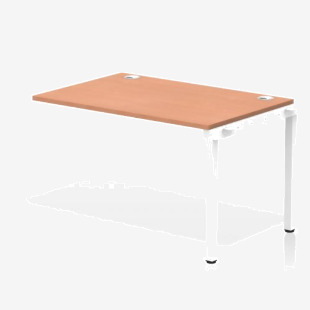 Impulse Single Row Bench Desk Extension Kit W1200 x D800 x H730mm Beech Finish White Frame - IB00358 18962DY