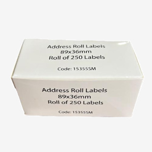 ValueX Address Label Roll 89x36mm White (Pack 250 Labels) - 15355SM 15355SM