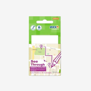 ValueX Clearnotes 76x50mm 50 Sheets Per Pad Transparent White - 21708 11479HP