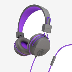 JLab Audio JBuddies Studio Over Ear Folding Kids Headphones Purple Grey 8JL10332531