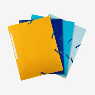 Exacompta Bee Blue 3 Flap Folder A4 Assorted Colours (Pack 4) - 55110E 14069EX