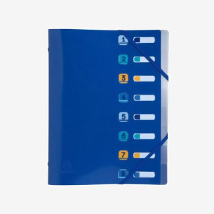 Exacompta Bee Blue Multipart File 8 Sections A4 Navy Blue (Each) - 56212E 14104EX