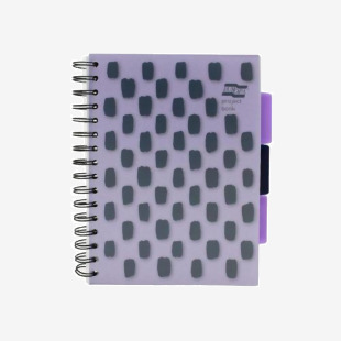 Europa Splash A5 Project Book Wirebound 200 Micro Perforated Pages 80gsm FSC Ruled Paper Punched 4 Holes Purple (Pack 3) - EU1508Z 15700EX