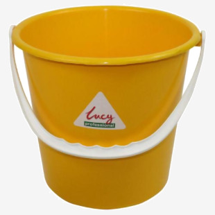 ValueX Plastic Bucket 10 Litre With Handle Yellow - 0907027 22791CP