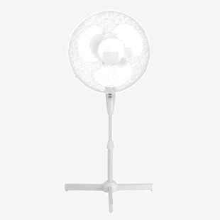 Slingsby 16 Inch (406mm) Pedestal Fan 3 Speed White - 394216 47767SL