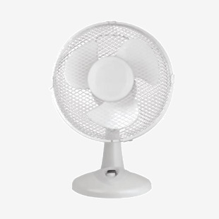 Slingsby 9 Inch (229mm) Desk Fan 2 Speed White - 394260 47746SL