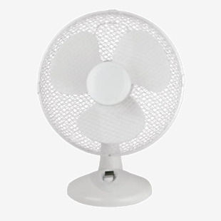 Slingsby 12 Inch (305mm) Desk Fan 3 Speed White - 394261 47753SL