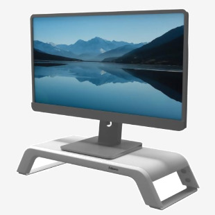 Fellowes Hana LT Monitor Stand White - 100016997 24198FE