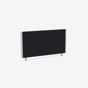 Impulse Straight Screen W800 x D25 x H400mm Black With Silver Frame - I000271 15987DY