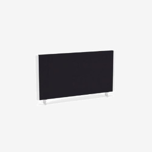 Impulse Straight Screen W800 x D25 x H400mm Black With White Frame - I004616 16302DY