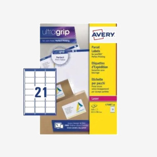 Avery Laser Address Labels 63.5 x 38.1 mm White (Pack 210 Labels) - L7160-10 29518AV