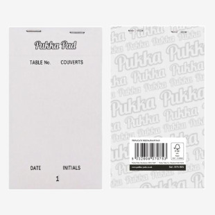 Pukka Pads Restaurant Pad NCR Triplicate Numbered Pages 95mm x 165mm White (Pack 5) - 7075-RES 26942PK