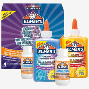 Elmers Colour Changing Slime Kit Include Colour Changing Glue and Magical Liquid Slime Activator - 4 Piece Kit - 2109487 49825NR