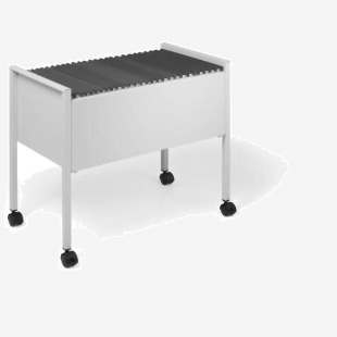 Durable Suspension File Trolley Cart Holds Up To 80 A4 Folders Grey - 309510 - 309510 49643DR