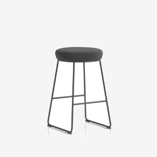 Dynamic Turin Stool With Black Frame and Black Seat - OP000327 59464DY