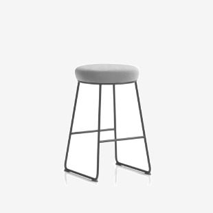 Dynamic Turin Stool With Black Frame and Grey Seat - OP000328 59471DY