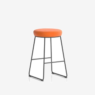 Dynamic Turin Stool With Black Frame and Burnt Orange Seat - OP000329 59478DY