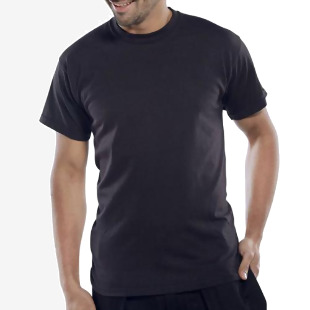 Beeswift Click Heavyweight 100% Cotton T-shirt Black L BSW01768