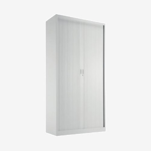 Talos Side Opening Tambour Unit 1000x450x1950mm White KF78761 KF78761