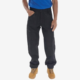 Beeswift Click Action Work Trousers Black 30S BSW24360