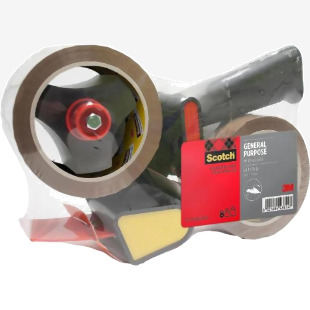 Scotch Heavy Duty Pistol Grip Dispenser + 2 Rolls Scotch Storage Tape Low noise Brown 50mm x 66m 7100298857 38991MM