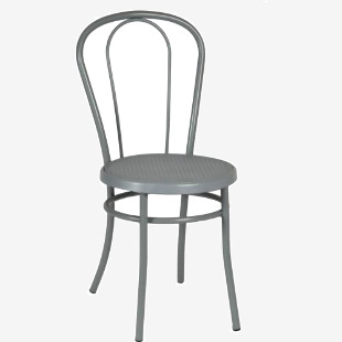 Teknik Office Urban Bistro Chair in Dove Grey, available in singles or 4 pack with stylish painted metal frame and dove grey coloured seat 7000DOVE