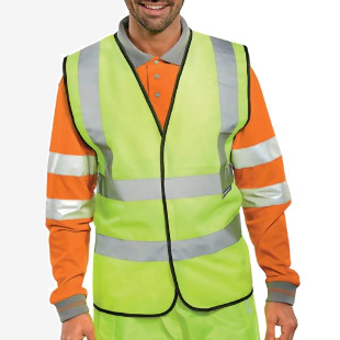 Beeswift High Visibility Waistcoat Full App G Saturn Yellow 2XL PWC02256