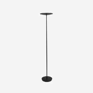 Alba Slim LED Floor Lamp Round Head 3000 Lumens 30W Black LEDSLIM N UK ALB00875