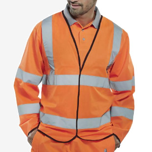 Beeswift High Visibility Long Sleeve Jerkin Orange XL BSW23056