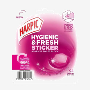 Harpic Hygienic And Fresh Floral Toilet Stickers Freshener (Pack 4) - 3275290 59212RH