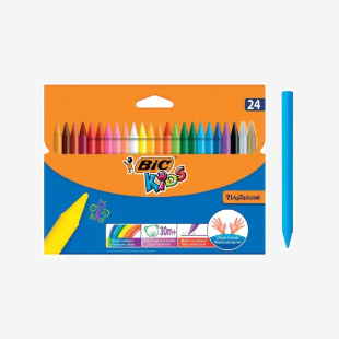 Bic Plastidecor Crayons Assorted (Pack of 24) 829772 BC01072