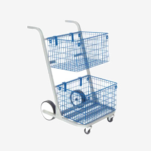 GoSecure Major Mail Trolley Removable Baskets Silver MT2SIL VP32049