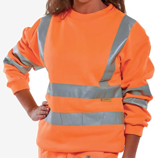 Beeswift High Visibility Sweatshirt Orange Large BSW12708