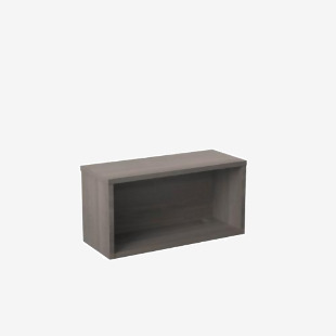 Jemini Reception Modular Straight Riser Unit 800x315x400mm Grey Oak KF71543 KF71543