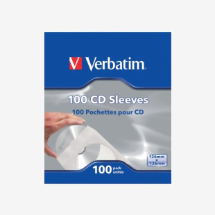 Verbatim CDDVD Sleeves Paper (100 Pack) 49976 VM49976