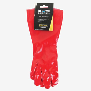 Beeswift PVC Gauntlets 1 Pair 16 Inch Red 16 inch BSW27089