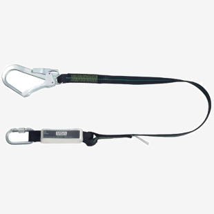 MSA 1.5m Energy Absorbing Webbing Lanyard Chrome MSA37546